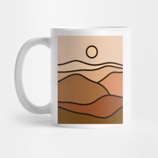 Boho Peaceful Landscape Earthy Tones Mug